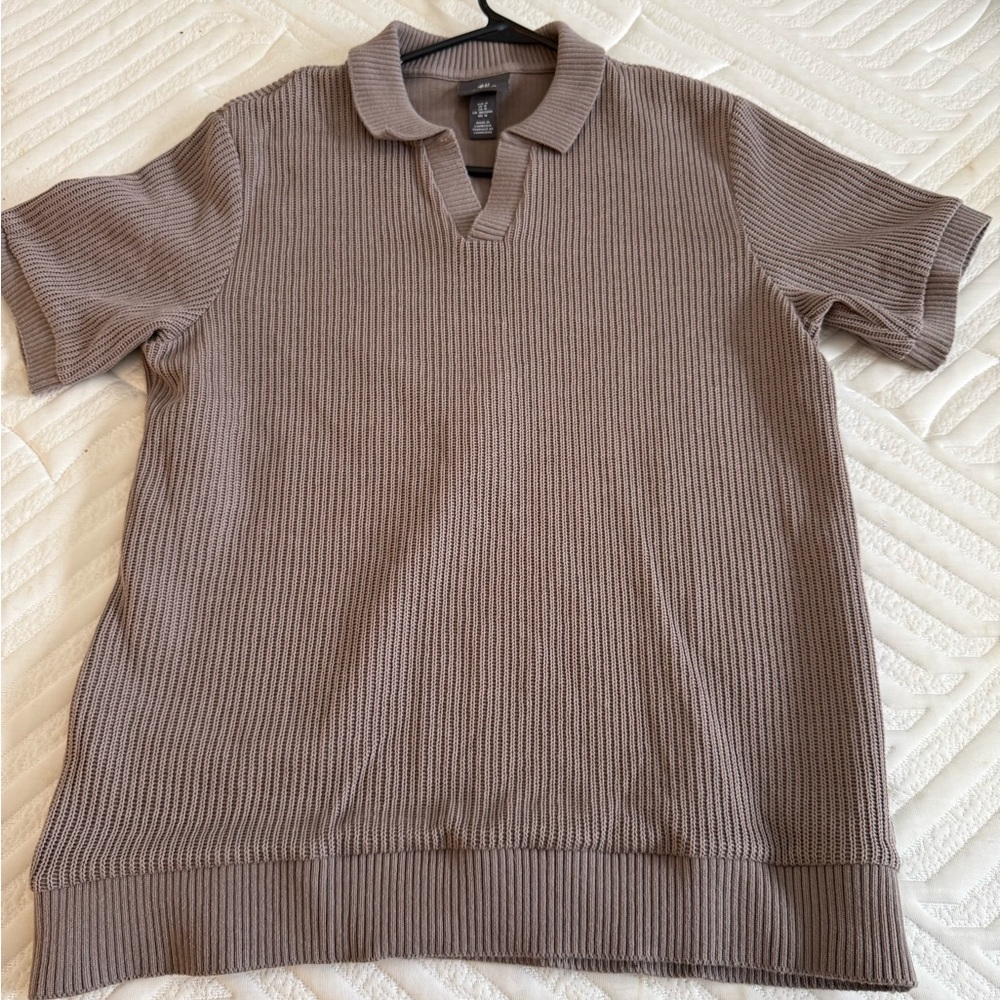 H&M Taupe Polo Shirt